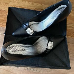 Black heels, size 8